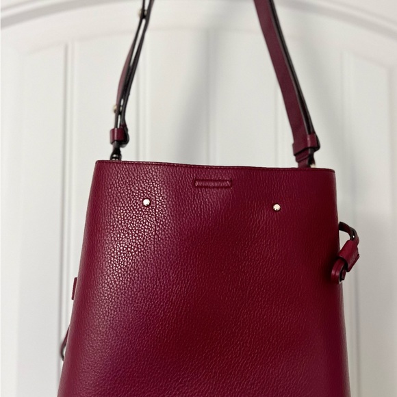 EUC Kate Spade Marti Large Bucket Bag Burgundy - Picture 2 of 7